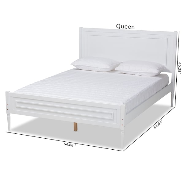 Daniella ModernWhite Finished Wood Platform Bed-Full